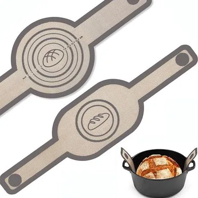 Produktbild von Silikon Backmatte, oval + rund, antihaft, leicht reinigbar, wiederverwendbar, 2-teilig