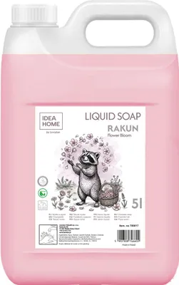 Produktbild von IDEA HOME Rakun Flüssigseife Flower Bloom 5L – Sanfte Handseife, Blumiger Duft, Großpackung