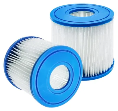 Produktbild von Filterkartusche für Whirlpool – 2 Stück – Trilobal-Form – Kompatibel mit Intex Typ D