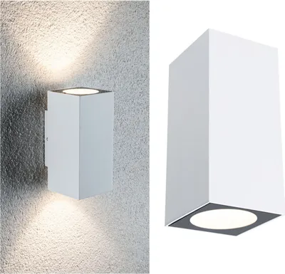 Produktbild von Paulmann LED Außenwandleuchte Flame Weiß Aluminium