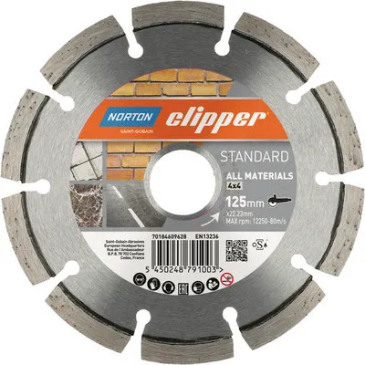 Produktbild von Norton Clipper Diamantscheibe Standard 4x4 Ø 125x22,23 mm