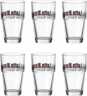 Immagine prodotto di LEONARDO 043399 'Solo' Leonardo 043399 Latte Macchiato Becher 'Solo' 400ml, Glas, H 14cm, transparent (6er Pack)