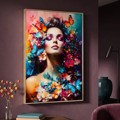 Obrázek produktu pro Lakovaný obraz na plátně s rámem 62x4x92 cm
