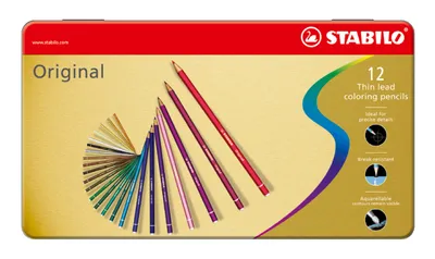 Produktbild von Premium-Buntstift - STABILO Original - 12er Metalletui - mit 12 verschiedenen Farben