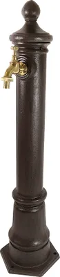 Produktbild von Wasserzapfsäule Wasserzapfstelle für Garten Standbrunnen Antik-Stil Braun 80cm