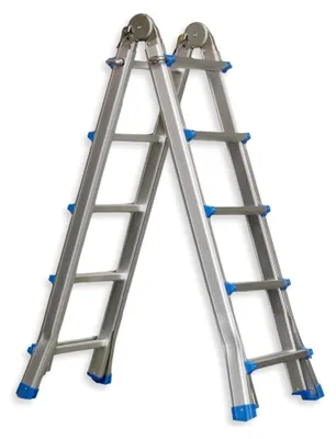 Produktbild von VaGo Klappleiter Teleskopleiter Stehleiter 4x5 Aluminiumleiter