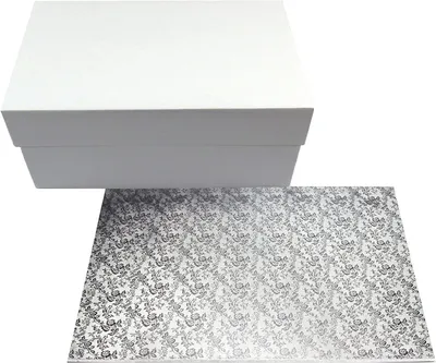 Produktbild von Tortenbutler Tortenbox, MDF-Platte, 40x30x15 cm, Weiße Transportbox, Für Torten