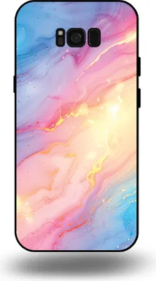 Produktbild von Smartphonica Telefon Fall geeignet für Samsung Galaxy S8 Plus mit Regenbogen Glitter Marble Print - TPU Backcover Fall Regenbogen Glitter Marble Design
