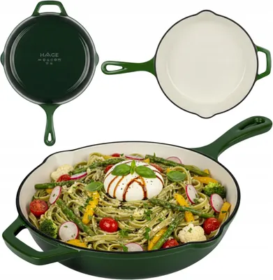 Produktbild von Emaillierte Gusseisen-Bratpfanne 26 cm, hellgrün
