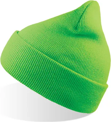 Image de Atlantis WIND | Bonnet d'hiver homme avec poignets - Couleur : Green Fluo - Taille : One Size