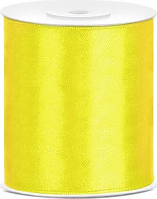Immagine prodotto di Nastro di raso giallo 25 m 100 mm di larghezza