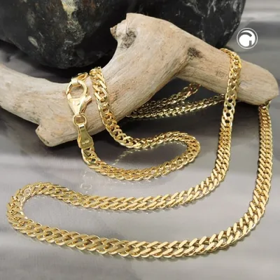 Produktbild von Collier Doppelpanzer 3,7mm 14Kt GOLD 50cm