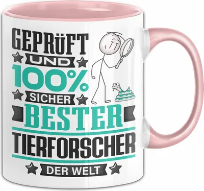 Produktbild von Tierforscher Geschenk Lustiger Spruch für Tierforscher Geschenkidee Bester Tierforscher Der Welt (Rosa)