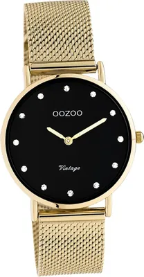 Obrázok produktu pre Oozoo Uni hodinky z nehrdzavejúcej ocele C20242 analógové Quartz hodinky remienok zlaté Vintage série D2UOC20242