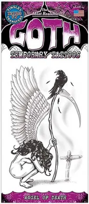 Produktbild von Todesengel Gothic Klebe-Tattoo - Fasching Halloween Karneval