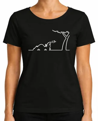 Imagen del producto de Camiseta de mujer, diseño "Linea Balum Strichmännchen" de Osvaldo Cavandoli, color , talla M