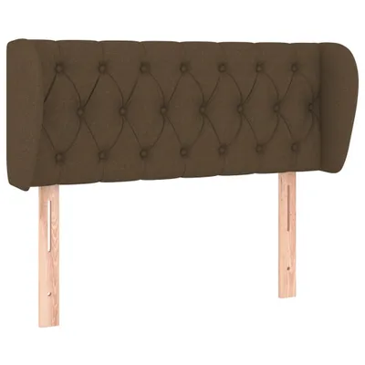 Produktbild von vidaXL Kopfteil mit Ohren Dunkelbraun 93x23x78/88 cm Stoff