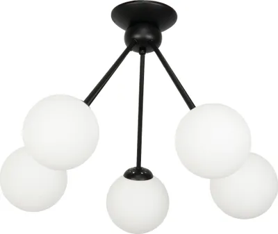 Immagine prodotto di Lampada da soffitto con paralume nero e sfere di vetro LINDOS 14-850