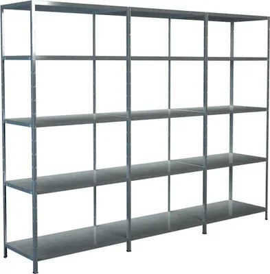 Obrázek produktu pro Kovový regál rozšiřovací Schulte 4535-V 2000x2600x500 mm, 15 polic, nosnost 1275 kg, pozinkovaný