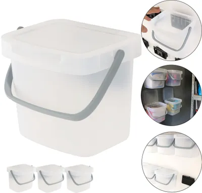 Obrázek produktu pro Sada 3 kontejnerů 19x15x17 cm Průhledné pro uspořádání prostoru