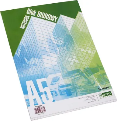 Produktbild von D.RECT 009599 Briefblock | karierter Schreibblock | 70 g/m² | A5 | 50 Blatt