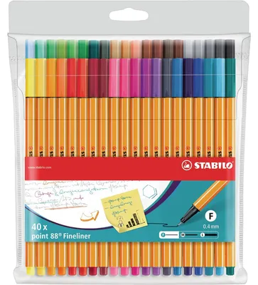 Obrázek produktu pro STABILO Fineliner - hrot 88 - 40 balení - 40 barev