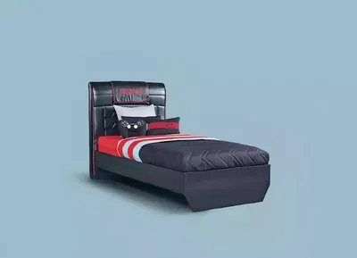 Produktbild von Designer Betten Kinderbett Jugendbett Holzmöbel mit weicher Polsterung 120x200cm