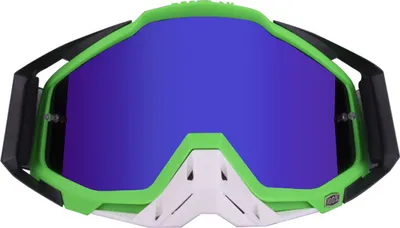 Immagine prodotto di Occhiali moto all'aperto off-road occhiali da equitazione antivento antipolvere occhiali da equitazione nero verde + bianco