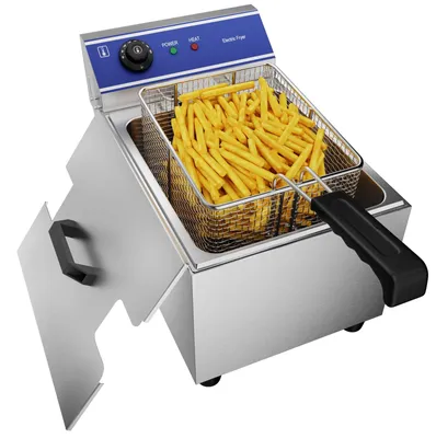 Elektrische Friteuse, Edelstahl, 12 L, 3000 W, 60-200 °C