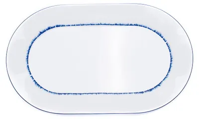 Produktbild von Thun, 1794, ovale Schale "Tom", 38 cm, Porzellan, blau glasierte Oberfläche, Marke: Thun