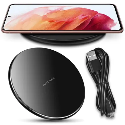 Produktbild von Qi kabellos Ladegerät für Samsung Galaxy S25 S24 S23 S22 Induktive Ladestation