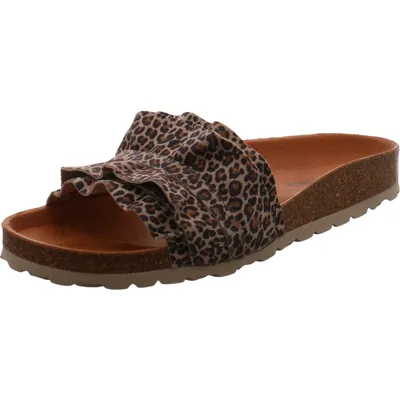 Produktbild von Verbenas Damen Pantolette Rocio Serraje Volante beige