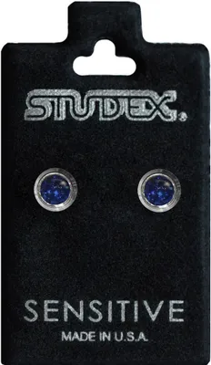 Produktbild von Studex Sensitive Chirurgenstahl Ohrstecker mit September-Saphir 3mm