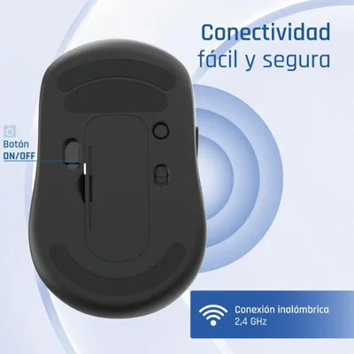 Produktbild von iggual NANO-OFFICE-6D, rechts, RF Wireless, 1600 DPI, Schwarz