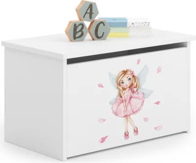 Obrázok produktu pre raumhirsch: Hrací box DARIA, škriňa na hračky s funkciou sedacej lavice, úložná skrinka, truhlica do detskej izby, biela