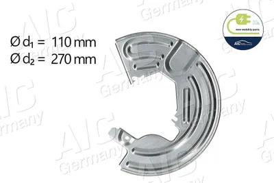 Produktbild von AIC Spritzblech Bremsscheibe für RENAULT CLIO II (BB0/1/2, CB0/1/2) Vorne Links 71415 Ankerblech