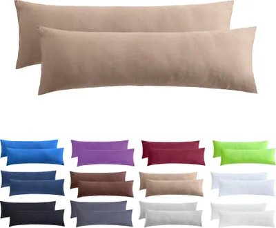 Produktbild von 2er Set Kissenbezüge Kissenhüllen 100% Baumwolle 40x145 cm Sand
