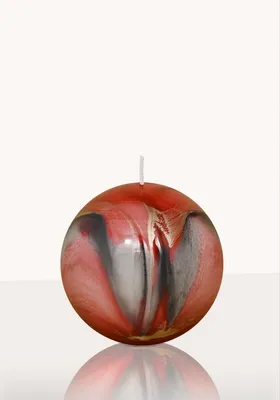 Produktbild von Designkerze Lido Kugelkerze Dunkelrot 100 mm