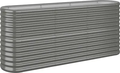 Obrázek produktu pro vidaXL Pozinkovaná ocelová vyvýšená postel 152x40x68 cm šedá