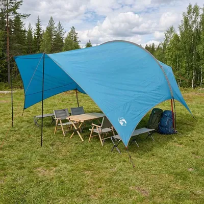 Produktbild von Camping Tarp Wasserfest Blau 550 x 400 x 230 cm - Campingzelte c2566