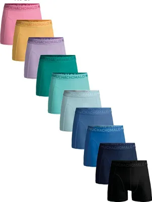 Produktbild von Muchachomalo Herren Boxershorts – 10er Pack – Baumwolle Stretch – Bequeme Unterwäsche – Größe S - U-SOLID1010-1167