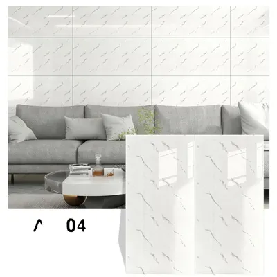 Immagine prodotto di Adesivi per pareti, autoadesivi, design tridimensionale, 4 modelli, 60x30 cm, confezione da 40 pezzi