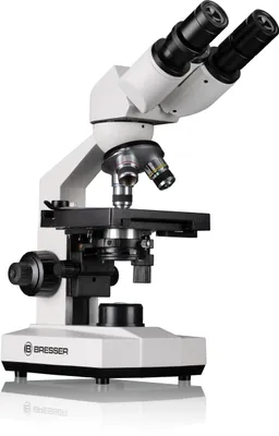 Produktbild von Bresser Optics BINO 40X-400X, Optisches Mikroskop, Schwarz, Weiß, Aluminium, Kunststoff, 400x, 40x, LED