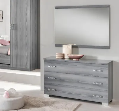 Produktbild von Kommode Spiegel Design Möbel Konsole Holz Schrank Garderobe Sideboard Anrichte