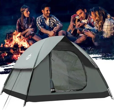 Produktbild von Familienzelt, 2-3 Personen (S)/3-4 Personen (L), wasserdicht und windfest, leicht zu montierende Zelt für Picknicks, Wanderungen, Outdoor-Aktivitäten