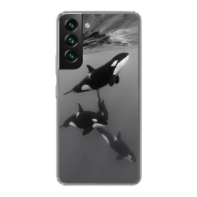 Produktbild von MuchoWow® Handyhülle Schutzhülle Hülle für Samsung Galaxy S22 Orca - Wasser - Schwarz - Weiß Silikon Softcase Handy Hülle - Mobiltelefonhülle
