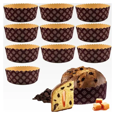 Produktbild von 10 Stück Panettone-Formen aus Papier für die Luftfritteuse