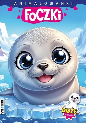 Obrázok produktu pre Kolorowanka Animalowanki Foczki dla dzieci edukacyjna z naklejkami