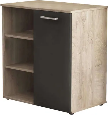 Immagine prodotto di Milani Home - scarpiera slim con porta borse, antracite, per ingresso e corridoio