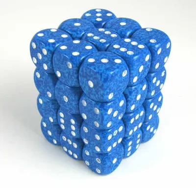 Obrázok produktu pre Chessex kocky Water Speckled D6 Set 12 mm 36 kusov modrá